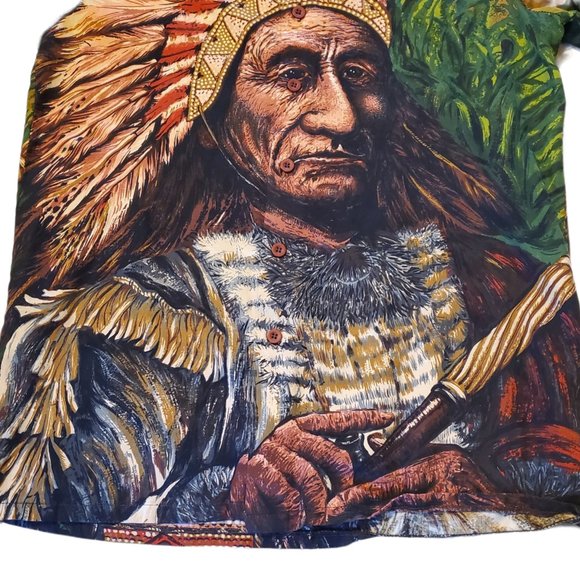 Rare Vintage NINO MORI Native American Button Up Shirt Size M - Picture 3 of 12